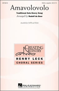 cover Amavolovolo SSAA choral sheet music cover